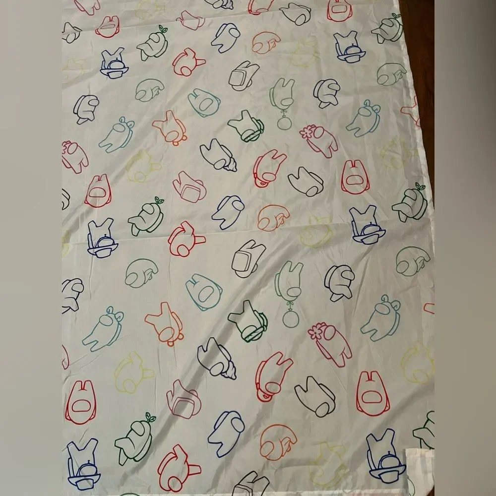 Among us flat sheet twin